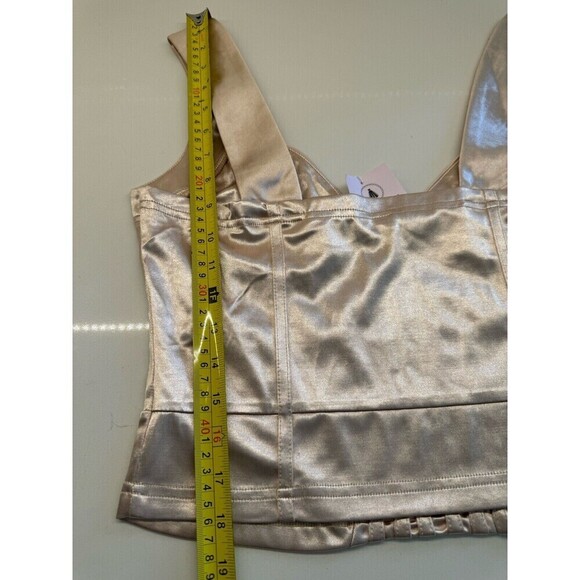 Women's Satin corset style top Summer Camisole Sleeveless silky size Large - Picture 9 of 10